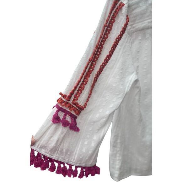 Chico’s Boho Aztec Embroidered Blouse Size 2/Medium - Picture 8 of 10